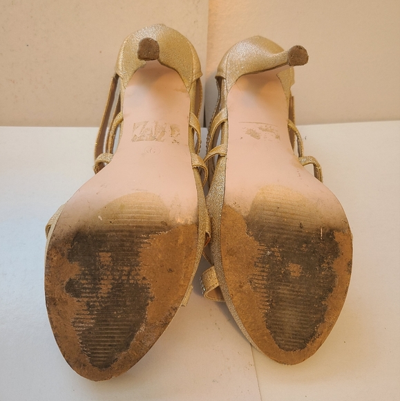 Cathy Jean Champagne Rhinestone Heels - Picture 6 of 7